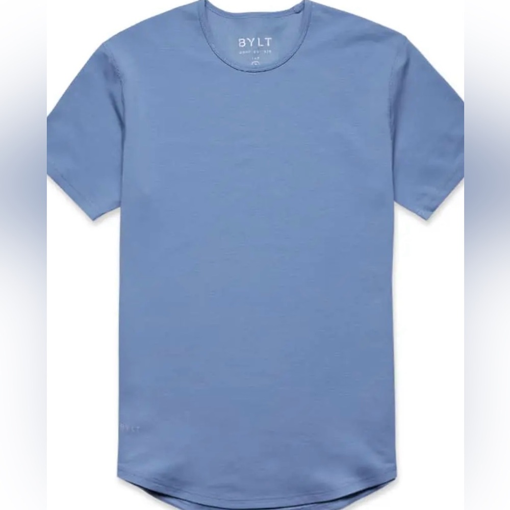 NWT! BYLT Basics Drop Cut Lux Shirt- Atlantic- Size Large - Picture 2 of 7
